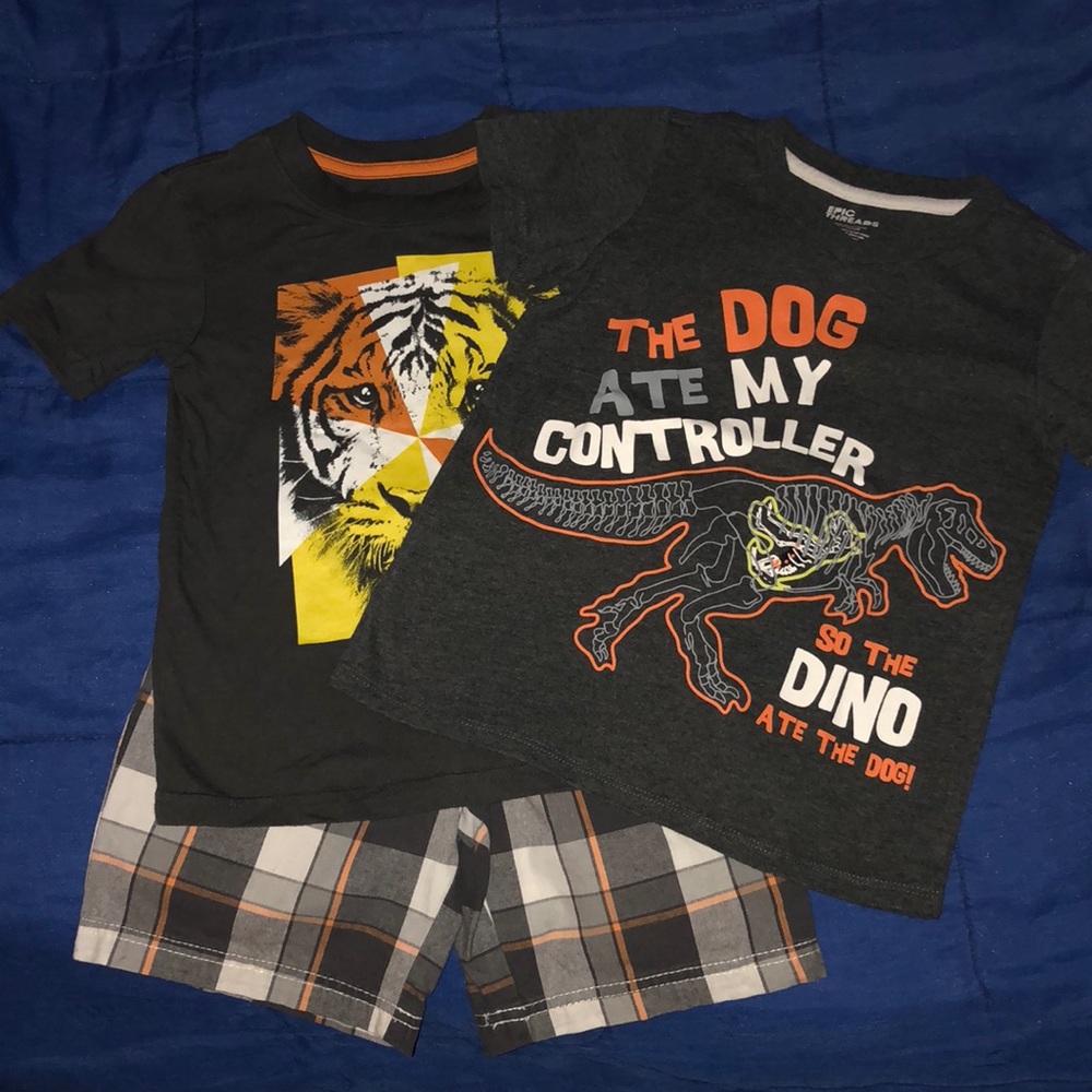 3-Pcs Toddler Boys T-Shirt and Shorts